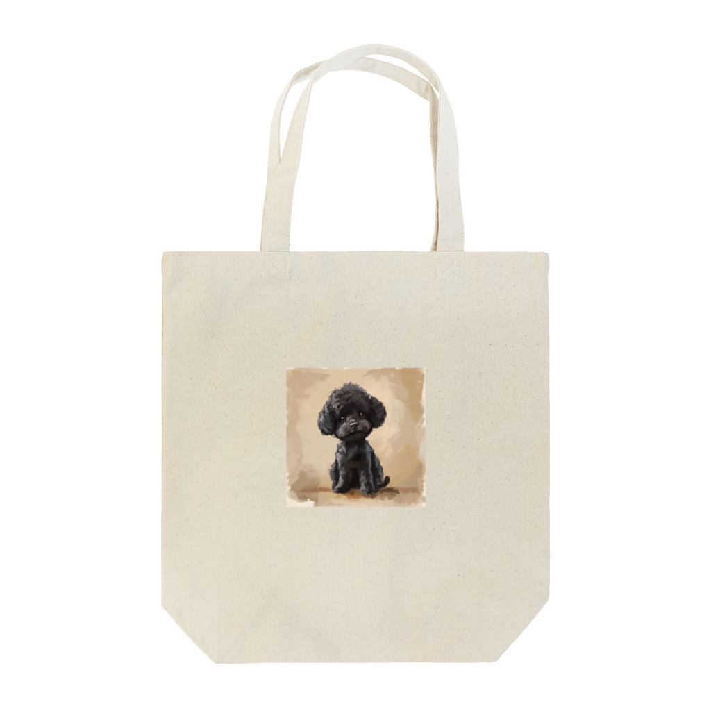 Dan-2024の可愛い黒のトイプードル Tote Bag