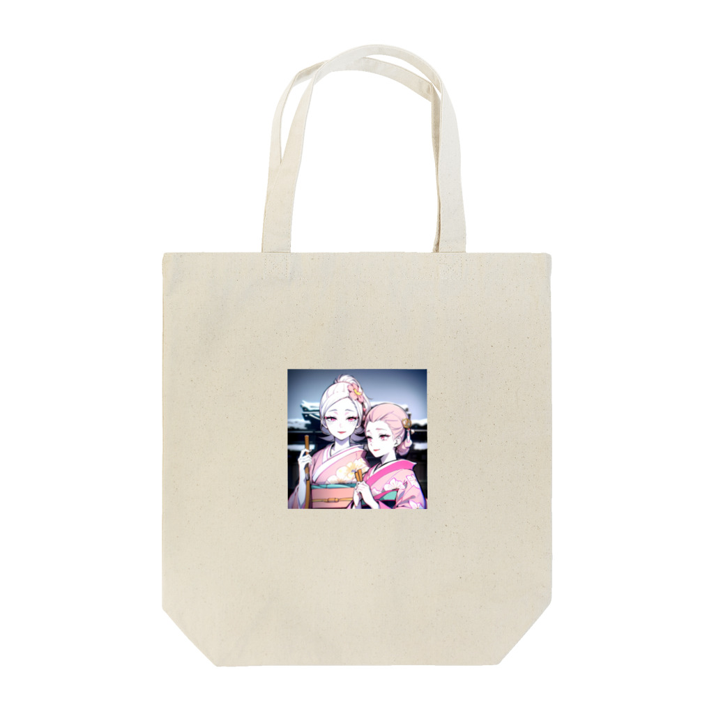 bigbamboofamilyの白く透き通る肌の娘達 Tote Bag