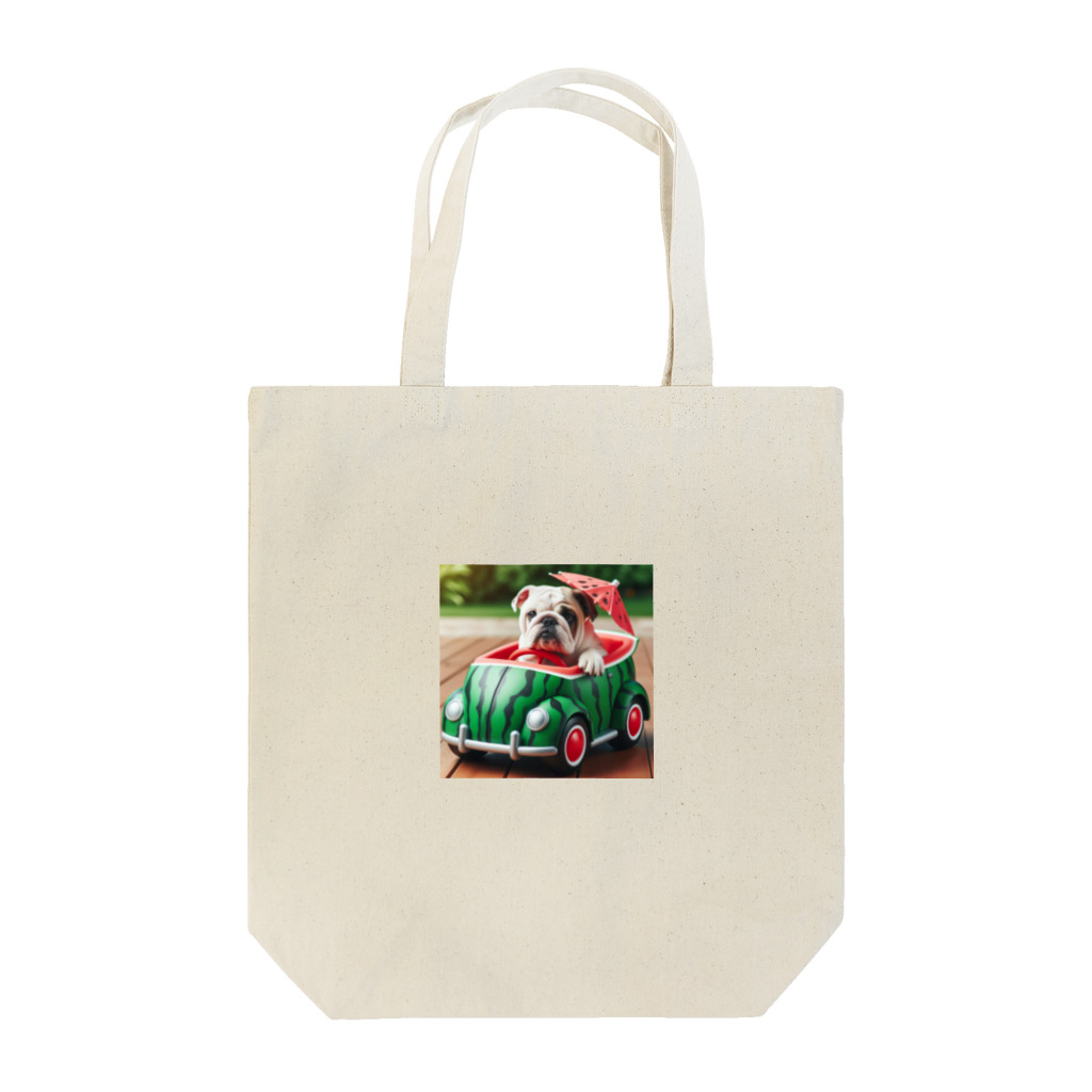 T-BORNSTAKEのブルドッグくんのある夏の日 Tote Bag