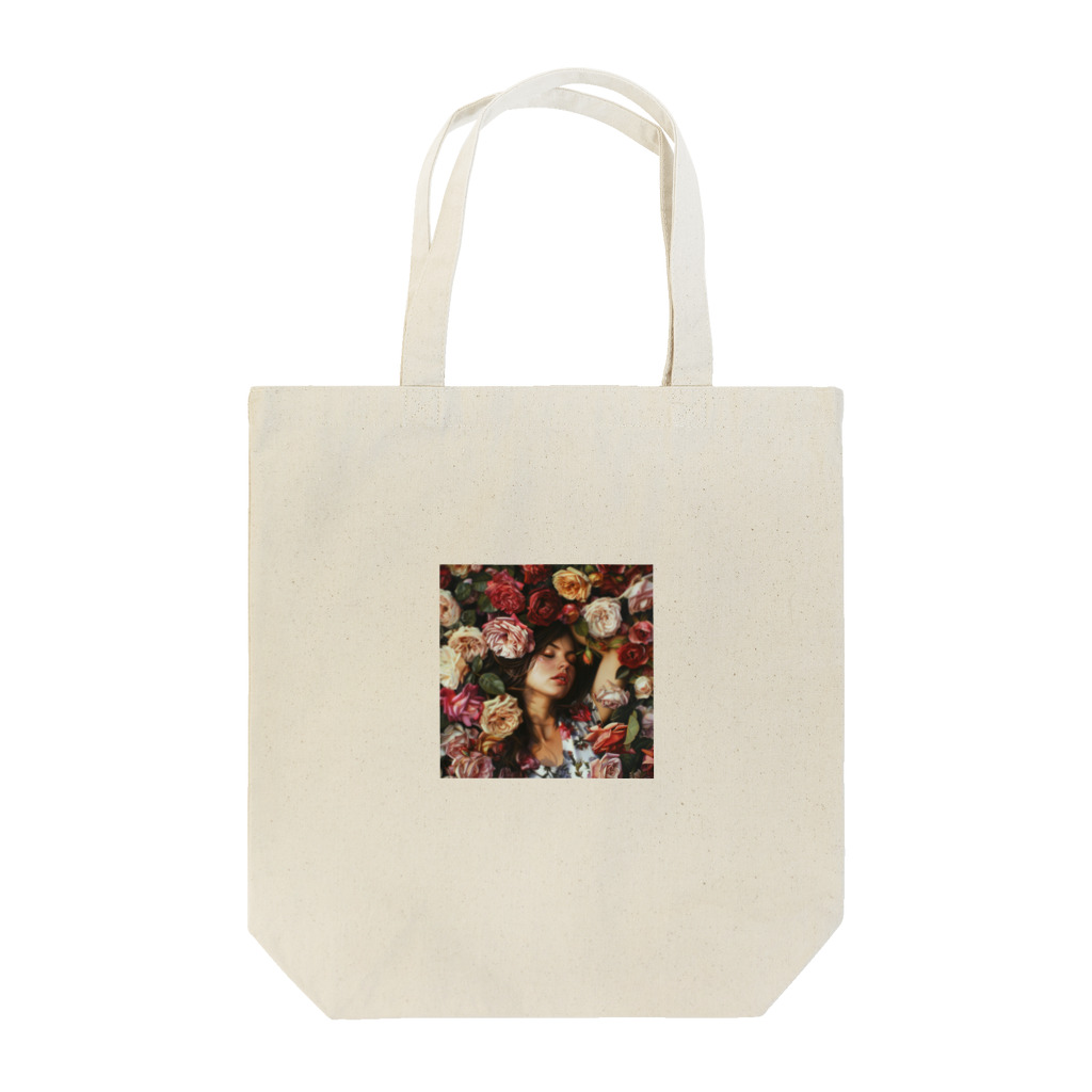 AQUAMETAVERSEのバラに囲まれた少女　美佐子 3320 Tote Bag