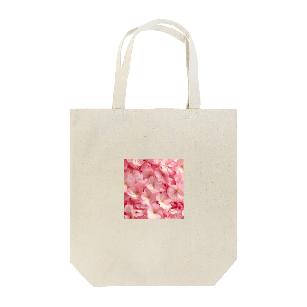 オンラインショップイエローリーフのピンクの花　鮮やか Tote Bag