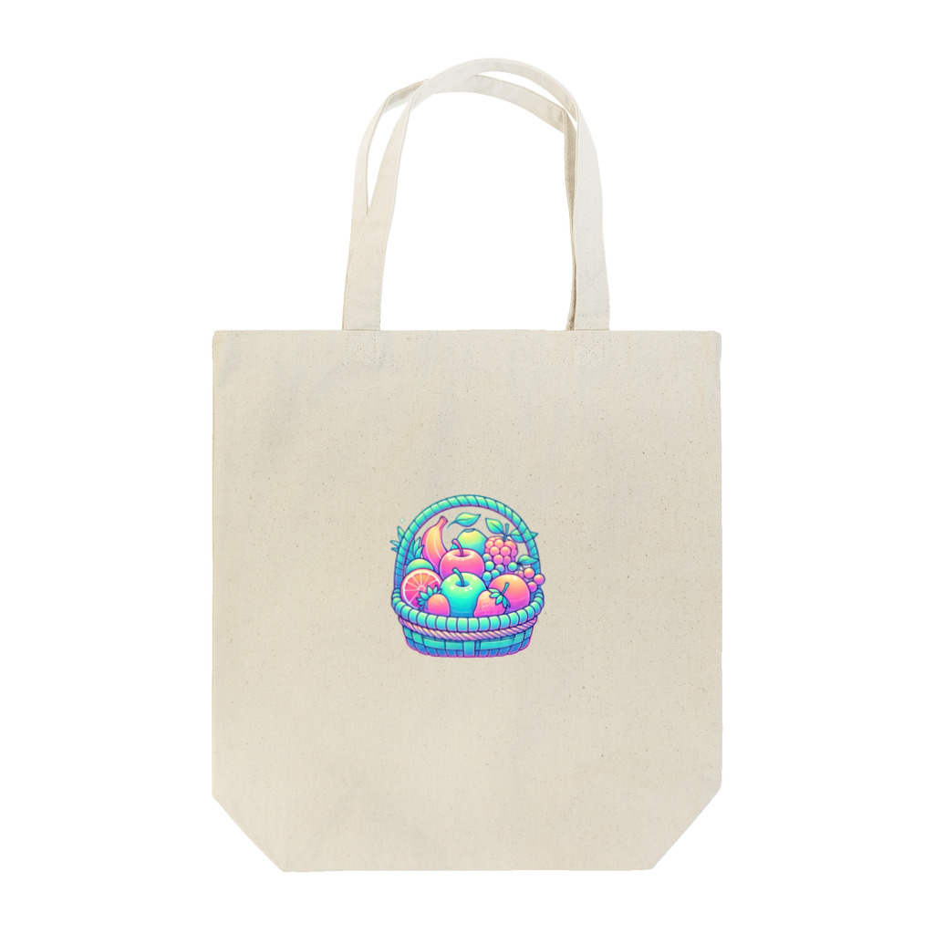 ましゅまろアートのネオンフルーツバスケット Tote Bag