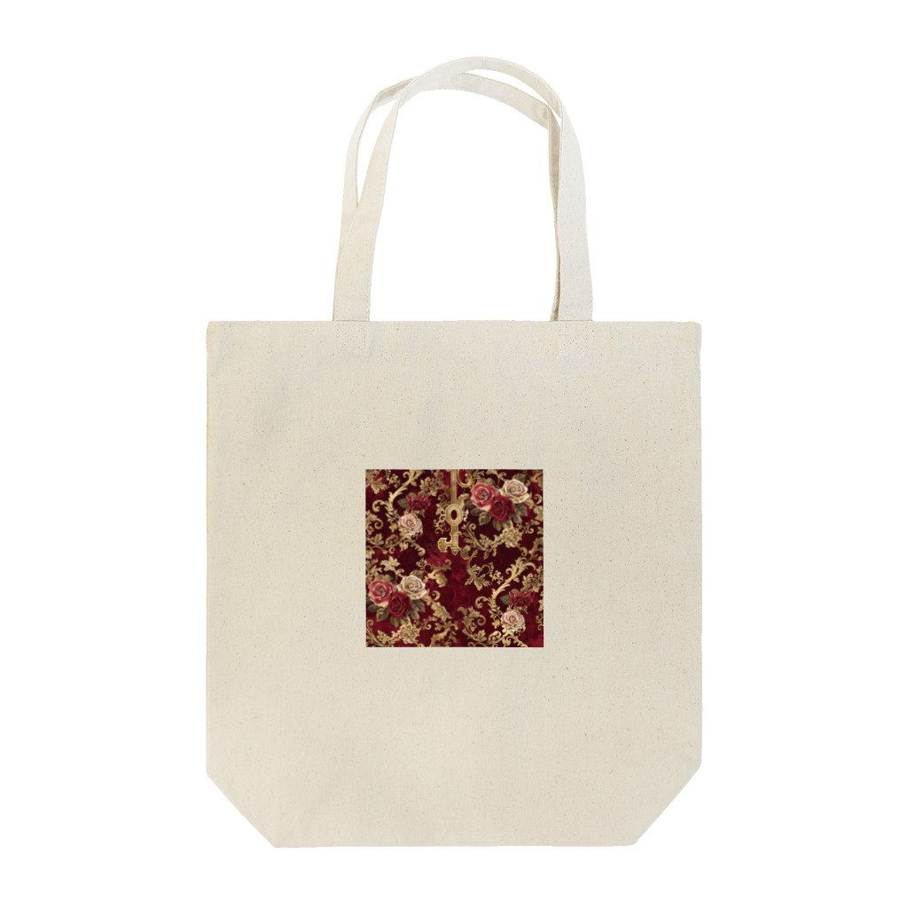 オンラインショップイエローリーフの赤い薔薇　白い薔薇　鍵　可愛い　 Tote Bag