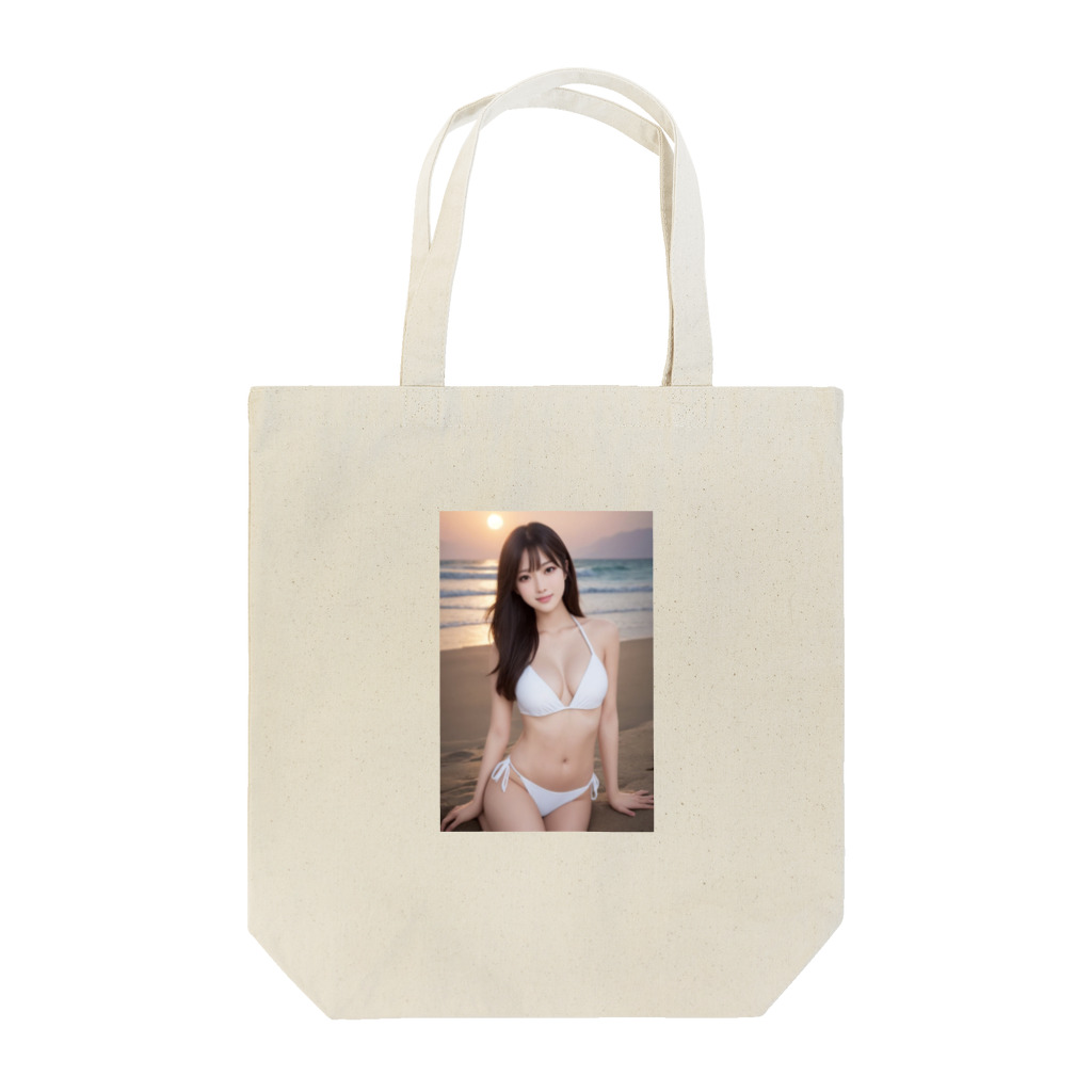 AI Lucy(ルーシー)の白い水着の彼女 Tote Bag