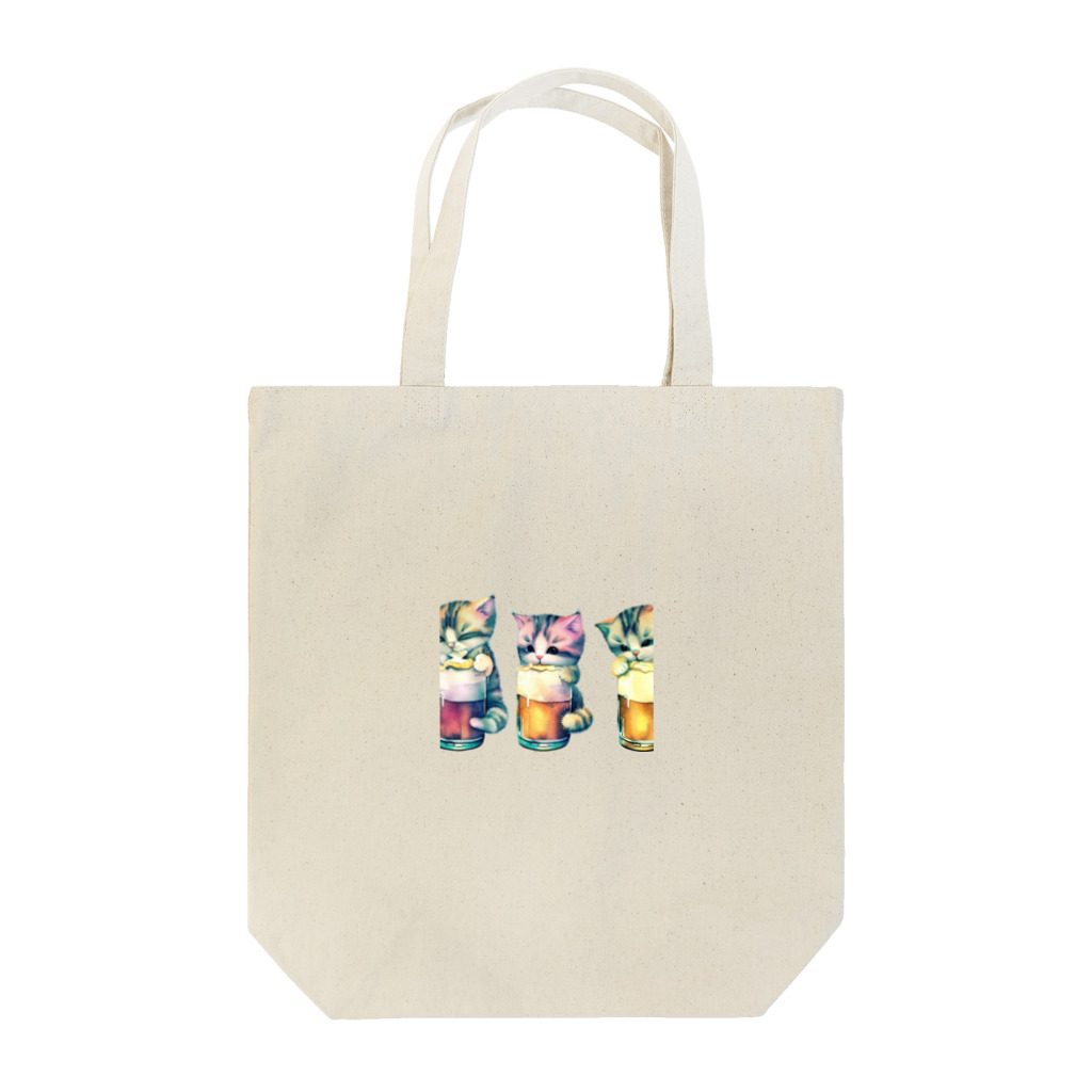 ✴︎Tiara shop✴︎のビール好きの子猫 Tote Bag