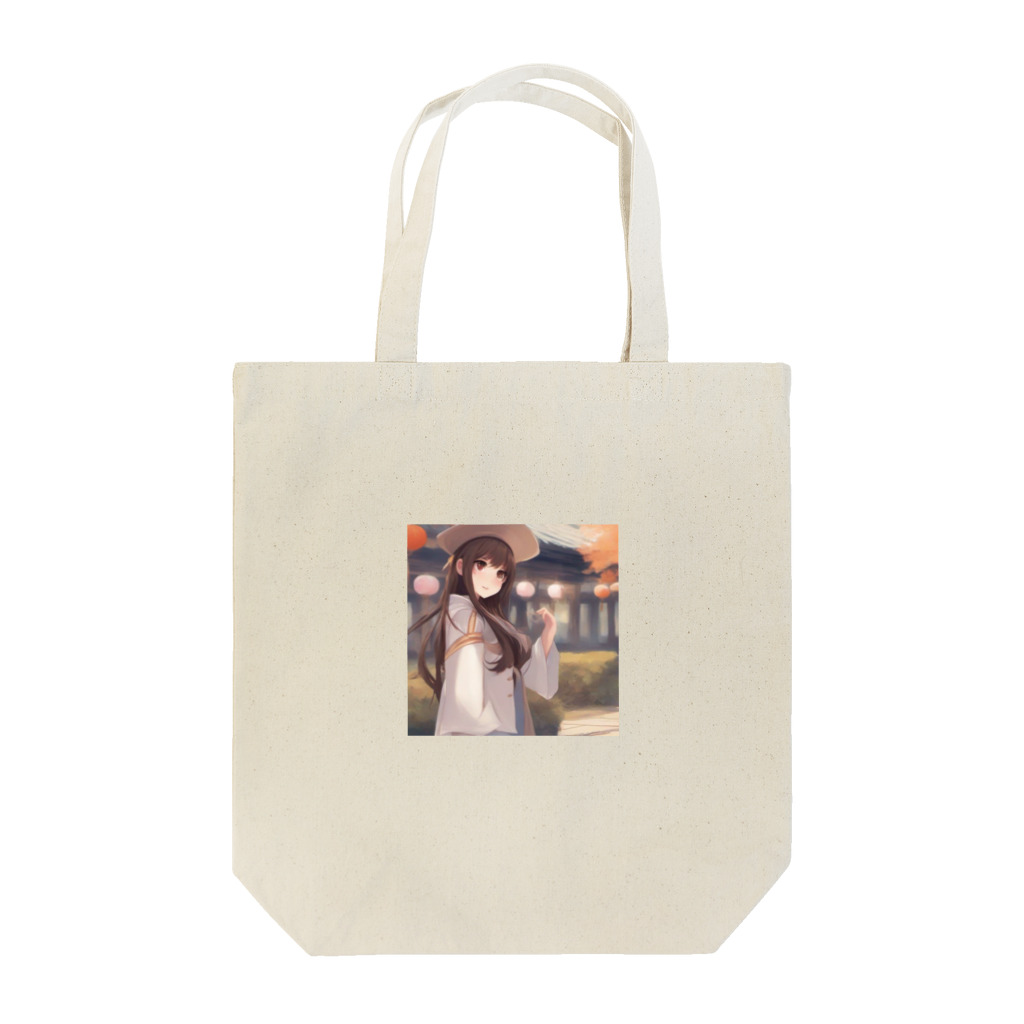 ワンダーワールド・ワンストップの可愛らしいロングヘアの女性のグッズ Tote Bag