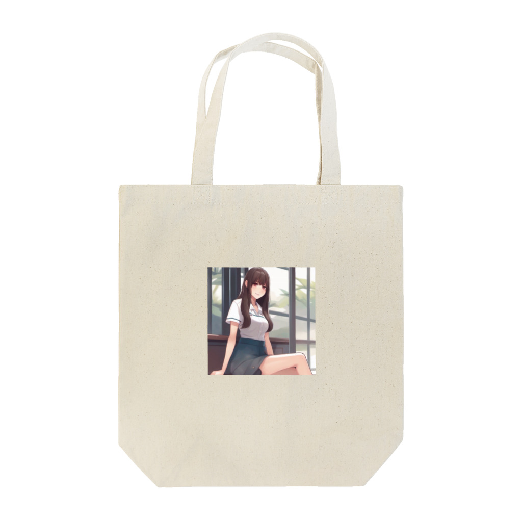 ワンダーワールド・ワンストップのロングヘアのかわいい女性のグッズ Tote Bag