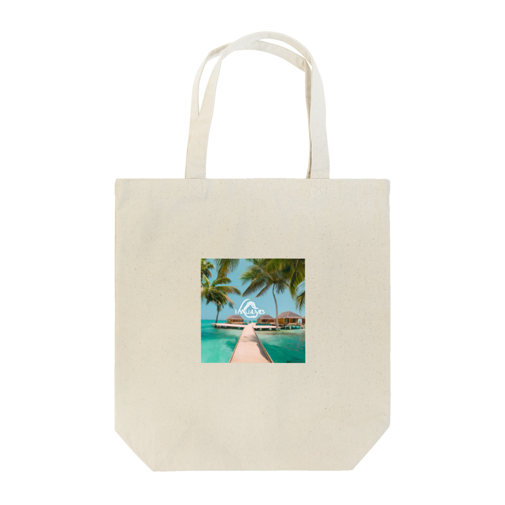 Totally-Fascinatingのモルディブビーチバンガロー Tote Bag