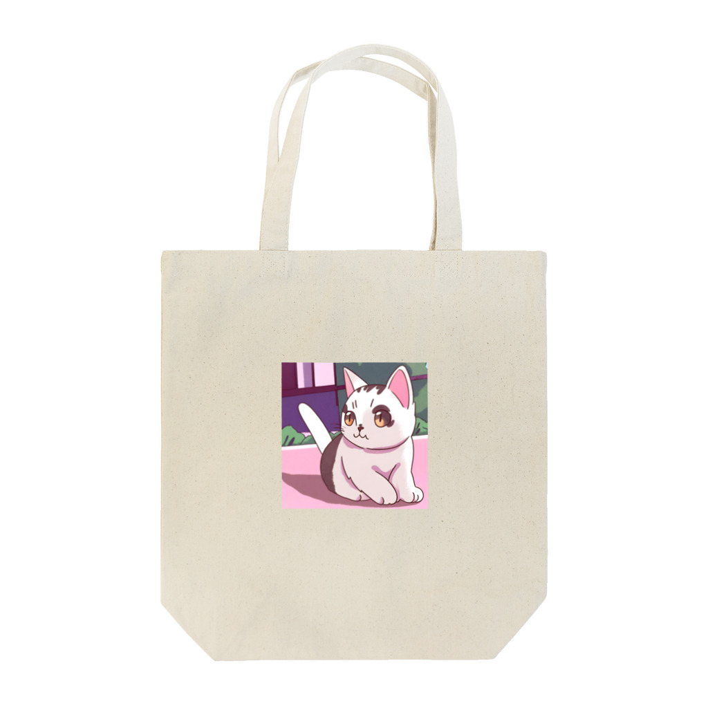 ハチワレにゃんこの軌跡の白茶ハーフの可愛い子猫グッズ Tote Bag