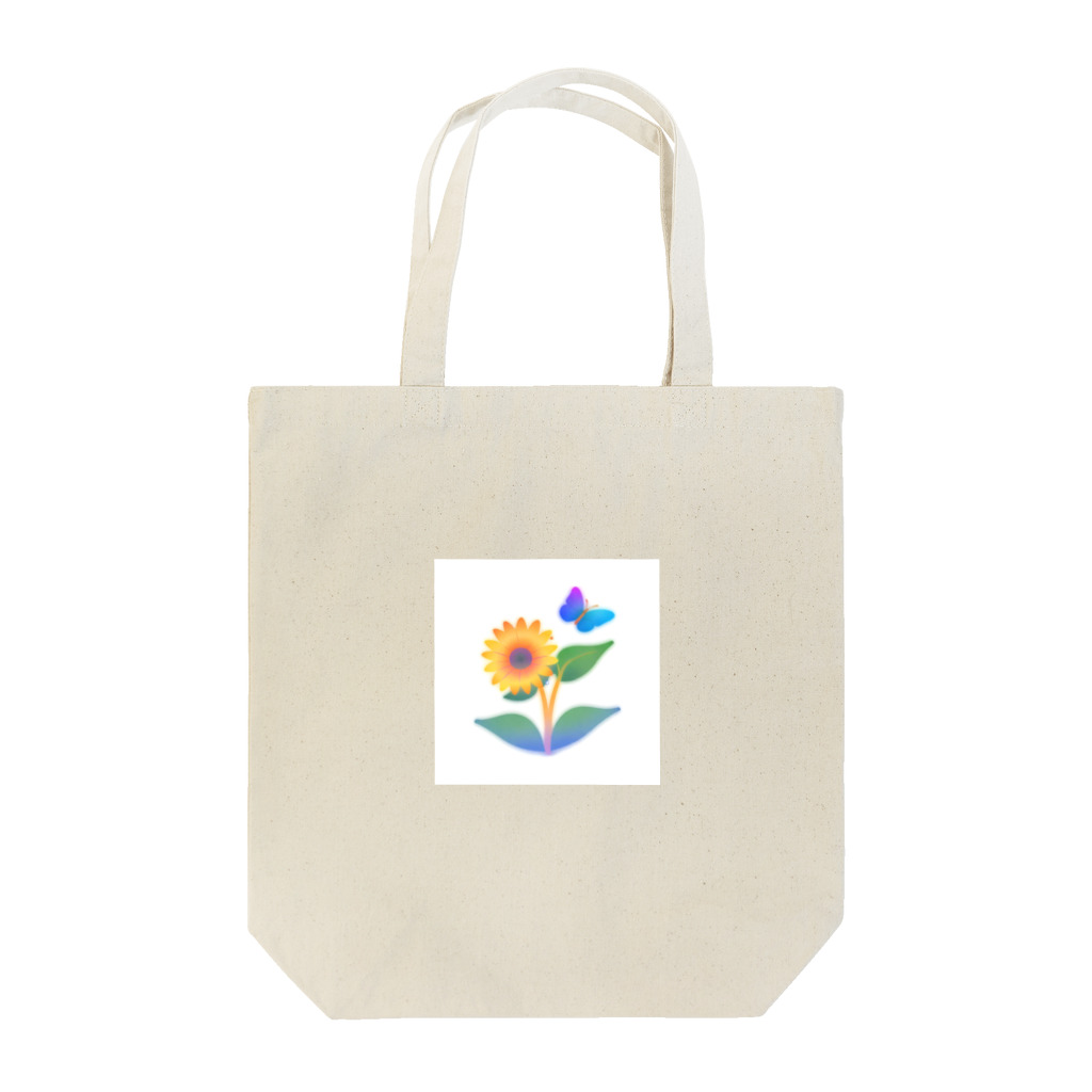 Flower Twinkleの黄色花と蝶 Tote Bag