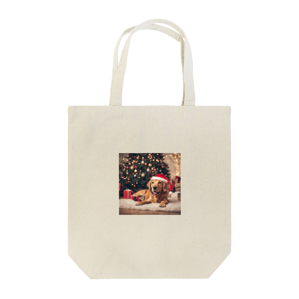 yumena_のクリスマスを満喫する犬 Tote Bag