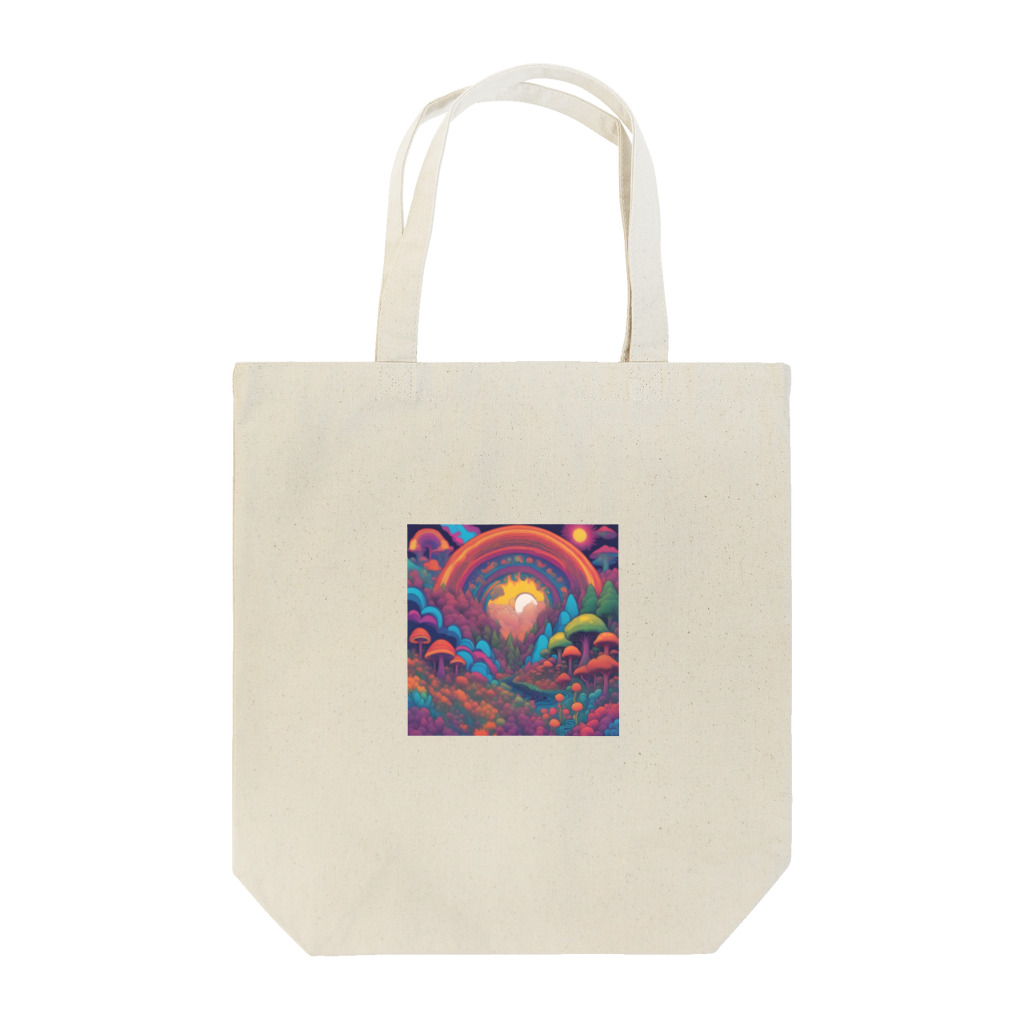 yt shopのサイケな自然イラストグッズ Tote Bag