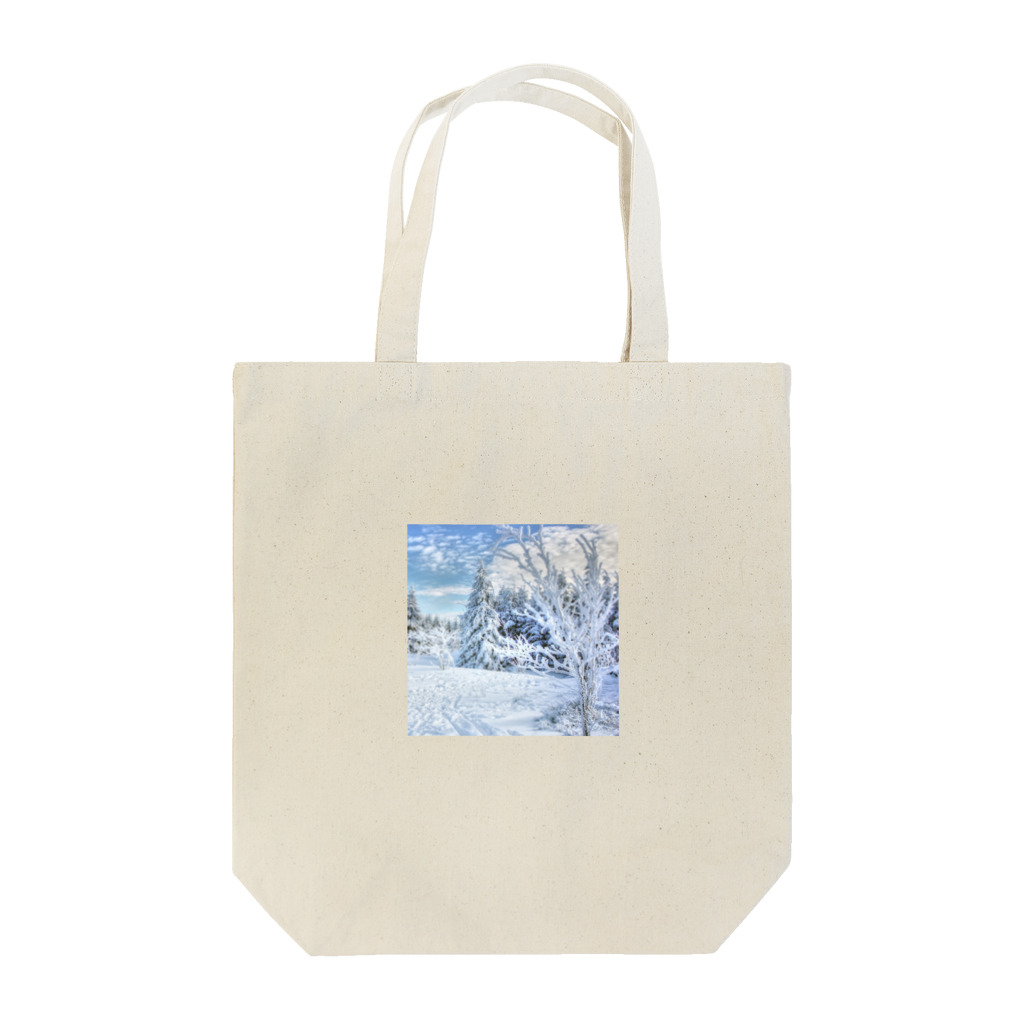 白銀屋の美しい冬の景色 トートバッグ
