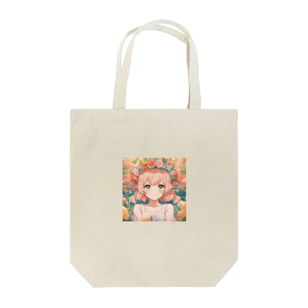 G7のショップの 花咲く彼方の美少女のアートコレクションBeauty Amidst Blossoms - Girl's Art Collection Tote Bag