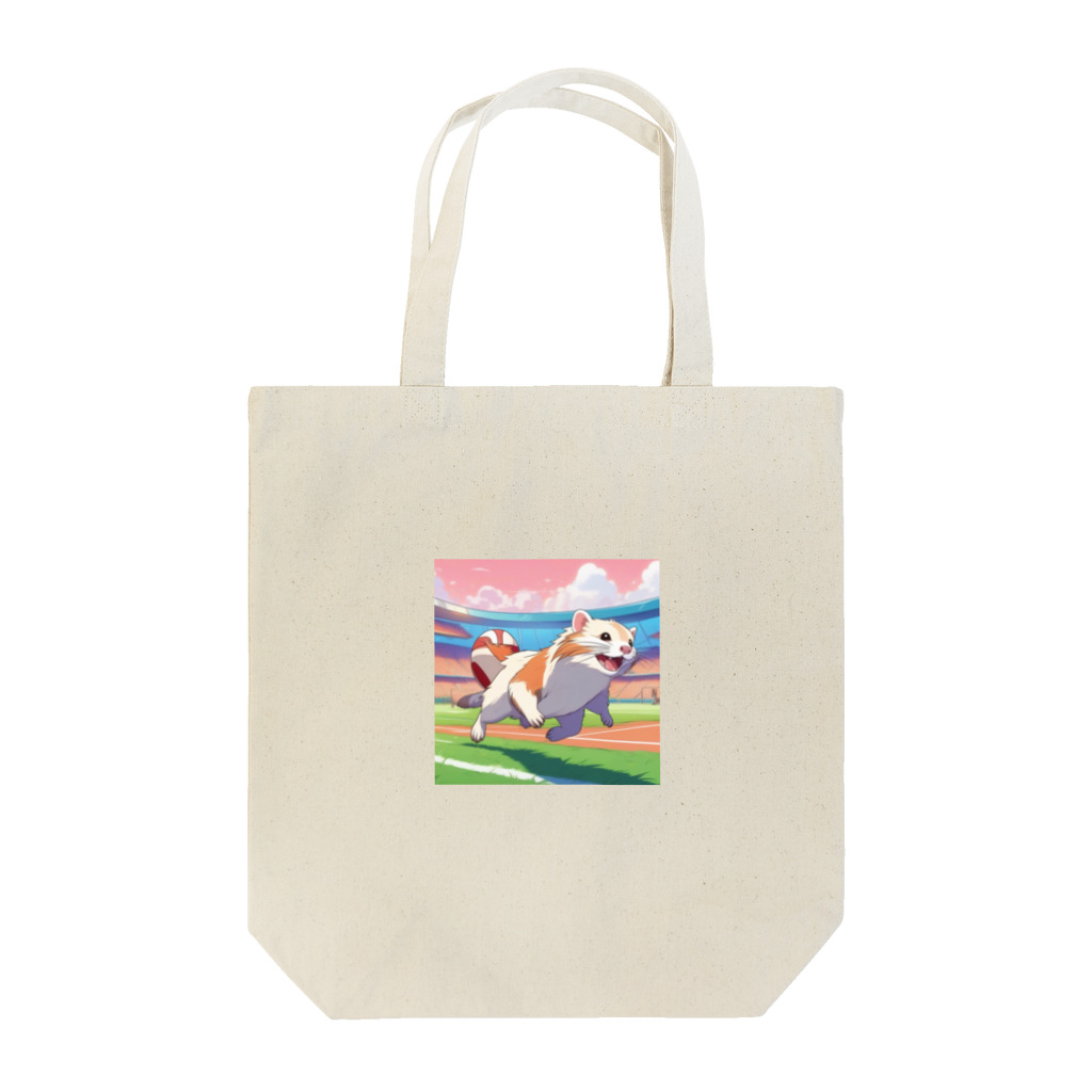 自然の非日常の走るフェレット Tote Bag