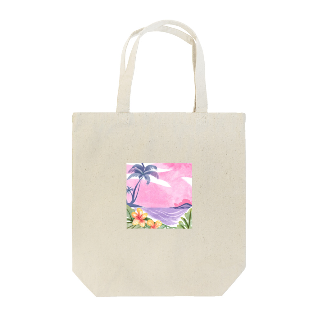 Sweet_moonLaboのHawaii　海とハイビスカス Tote Bag