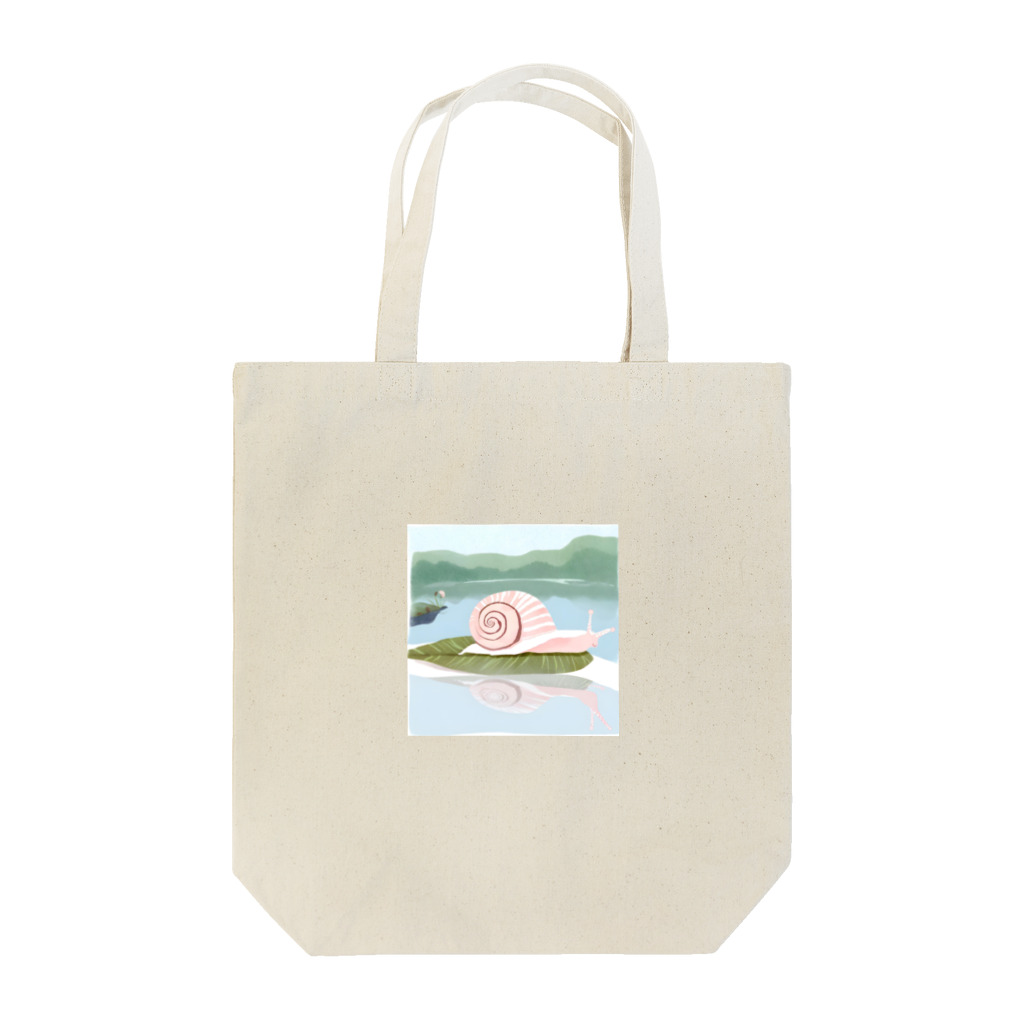 カタツムリに癒しを求めて❗の湖でゆったり。 Tote Bag