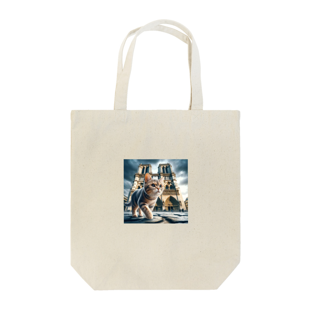 japantravelの猫のパリ散歩 Tote Bag