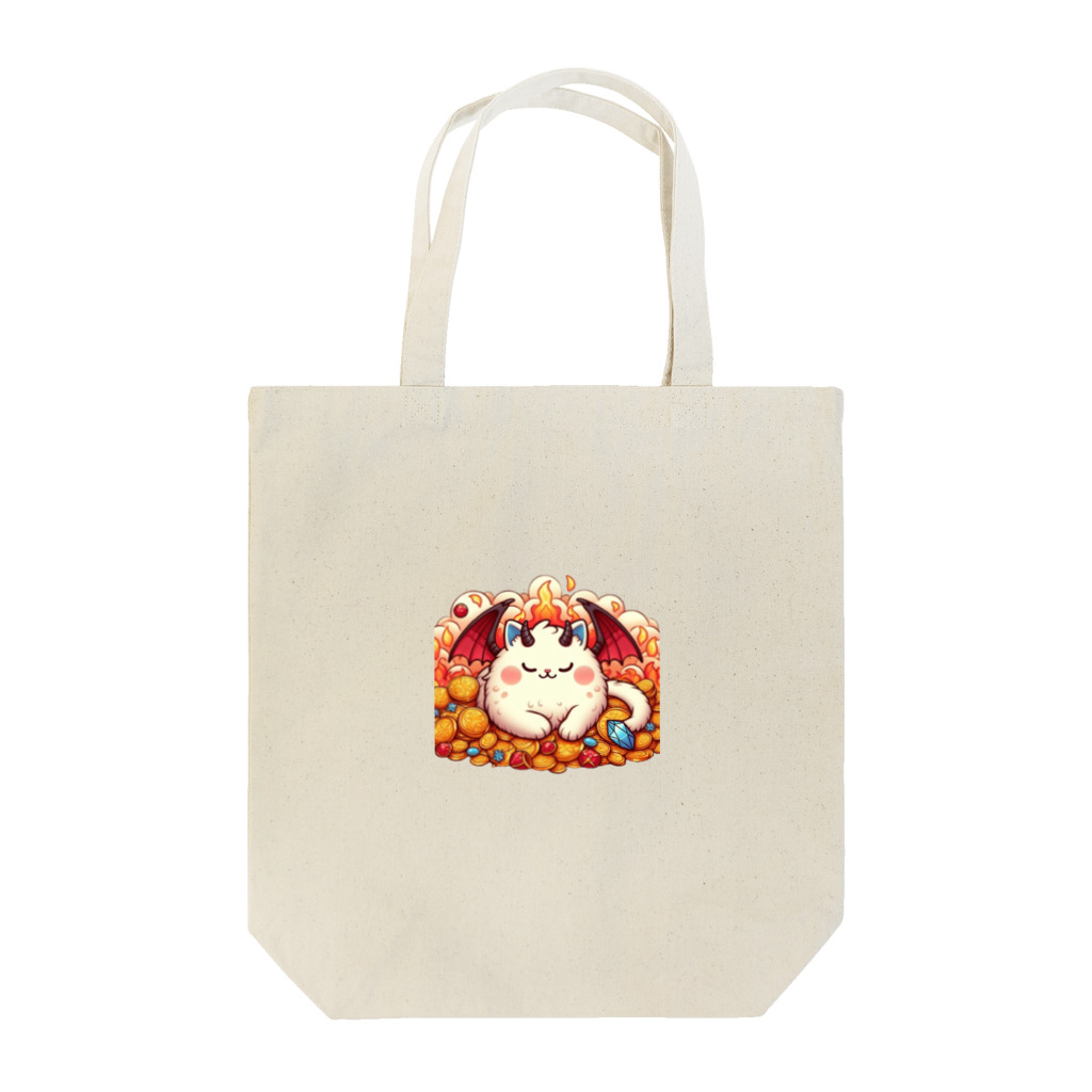 nekodoragonのおやすみ！猫ドラゴン　背景透過ver Tote Bag