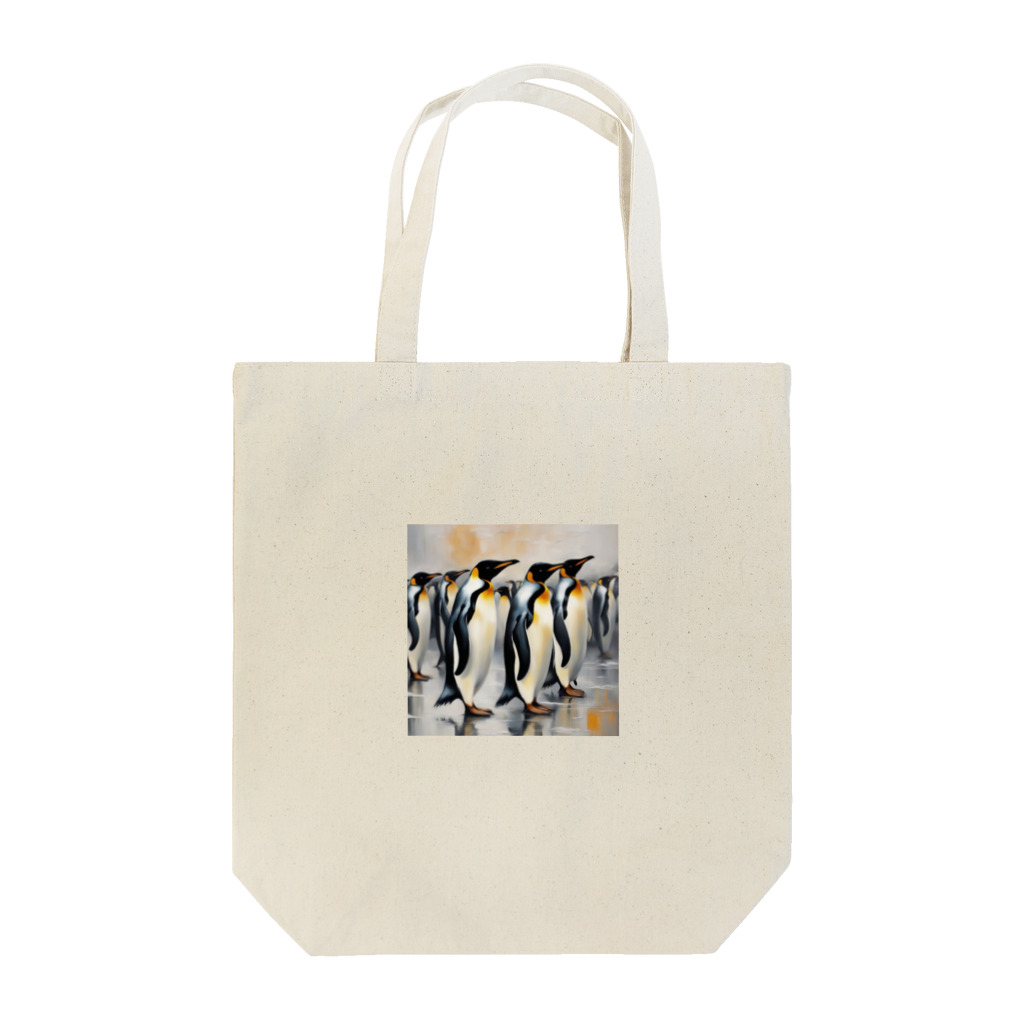 akipen76の仲間のために自分を奮起するペンギン Tote Bag