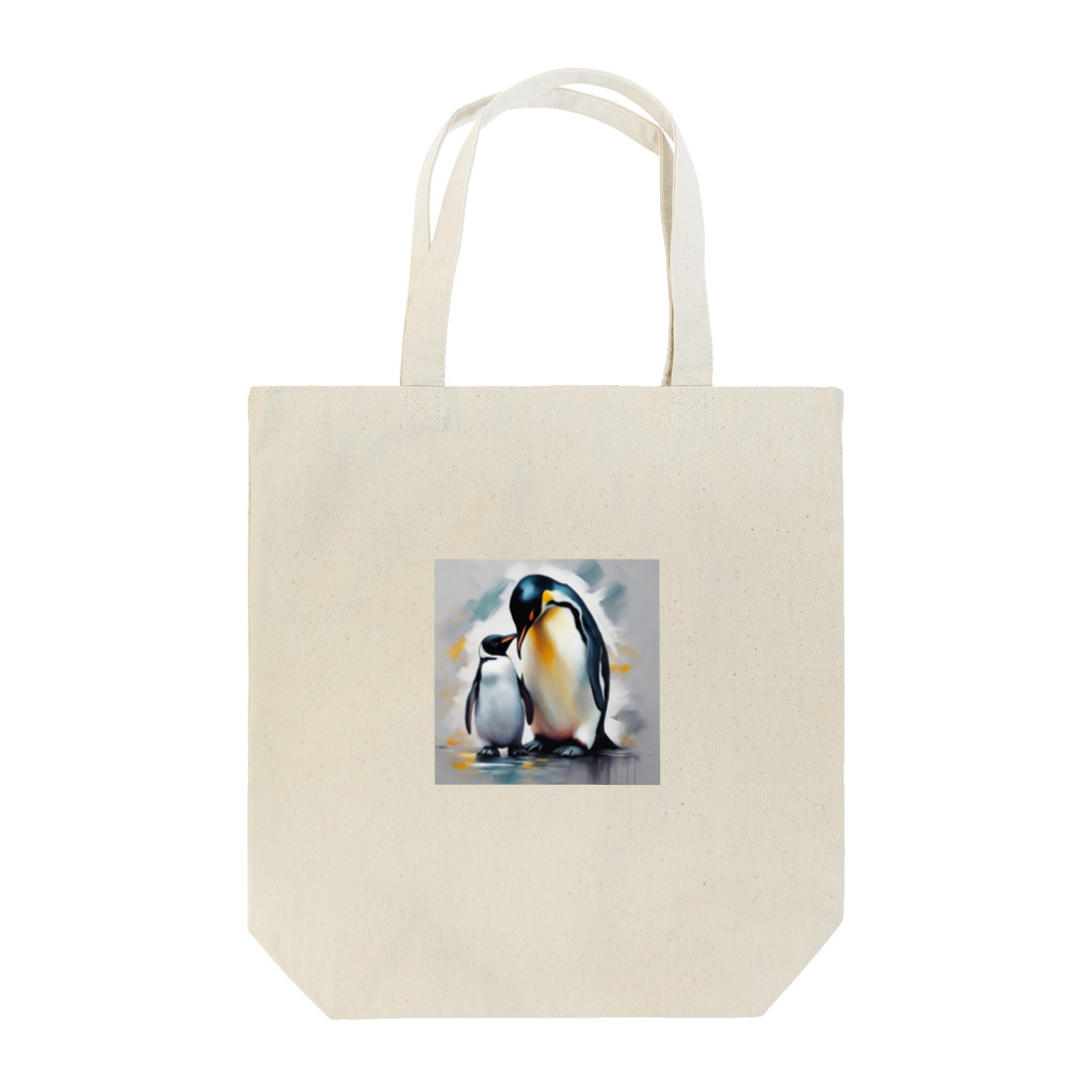 akipen76の愛する家族と幸せに暮らすペンギン Tote Bag