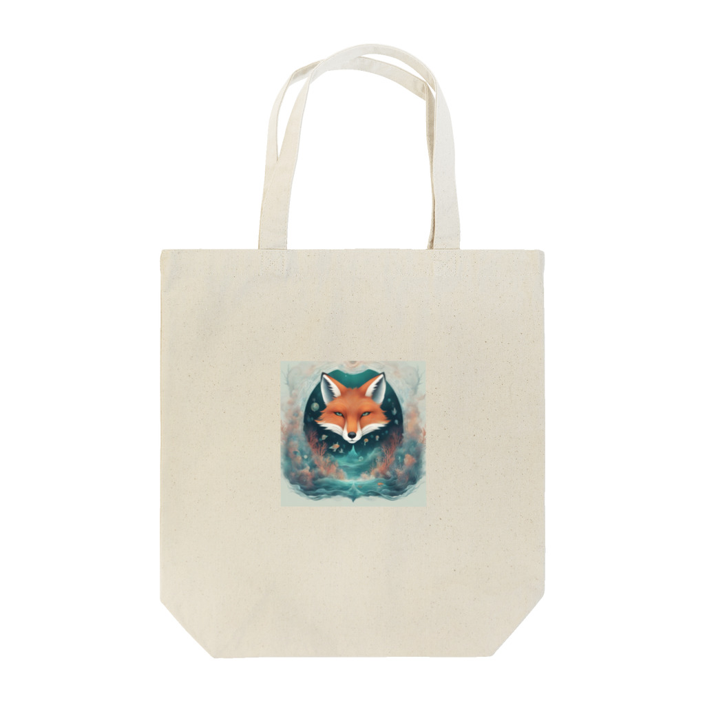 ブルーレイの深海を想う狐 Tote Bag