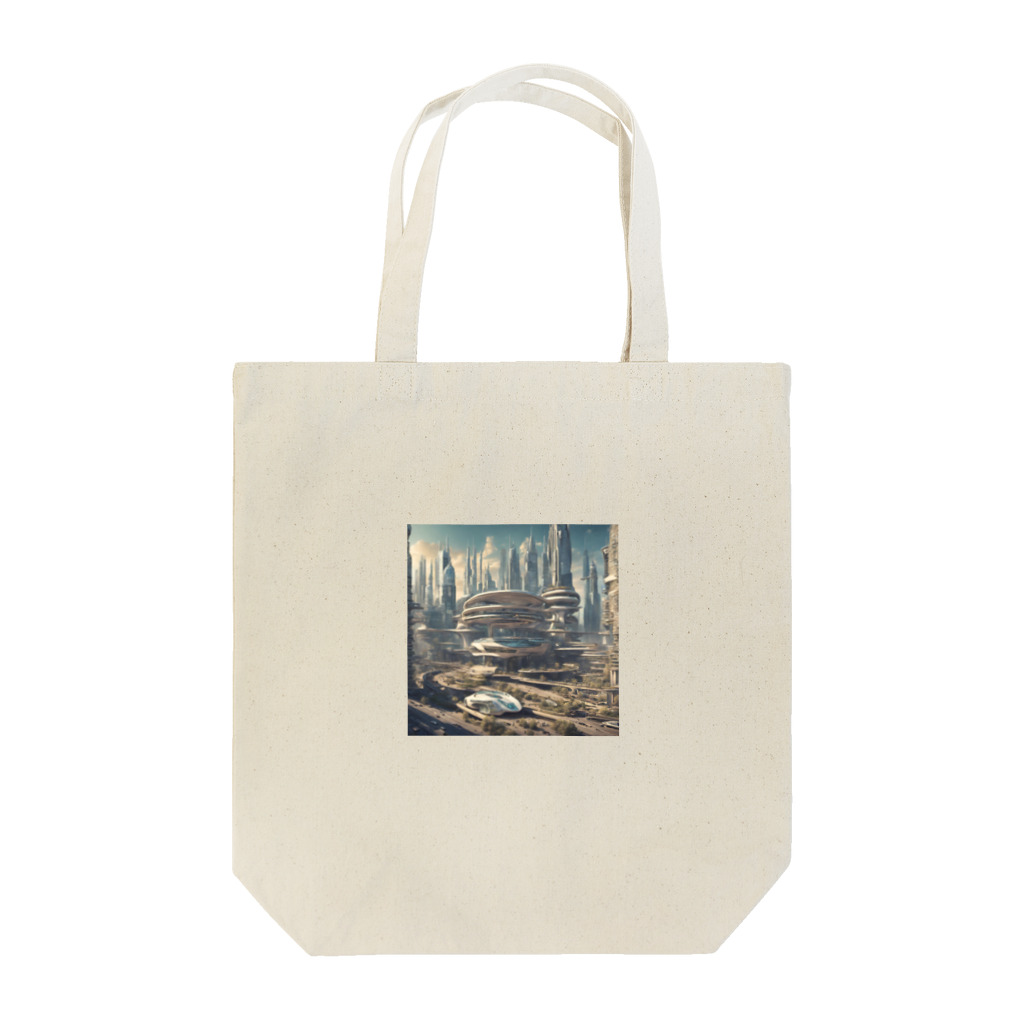 イラスト放浪記の未来都市 Tote Bag