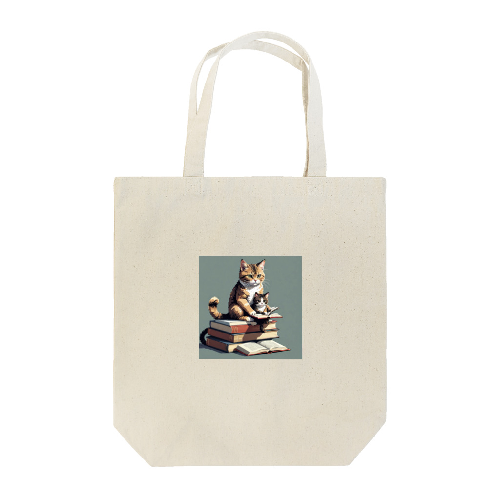三毛猫shopの本を読む猫 Tote Bag