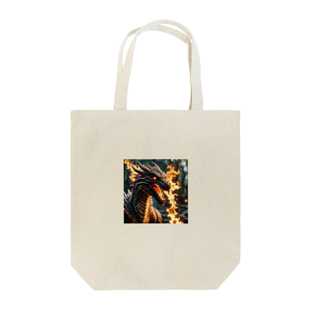 幻想都市の炎のドラゴン Tote Bag