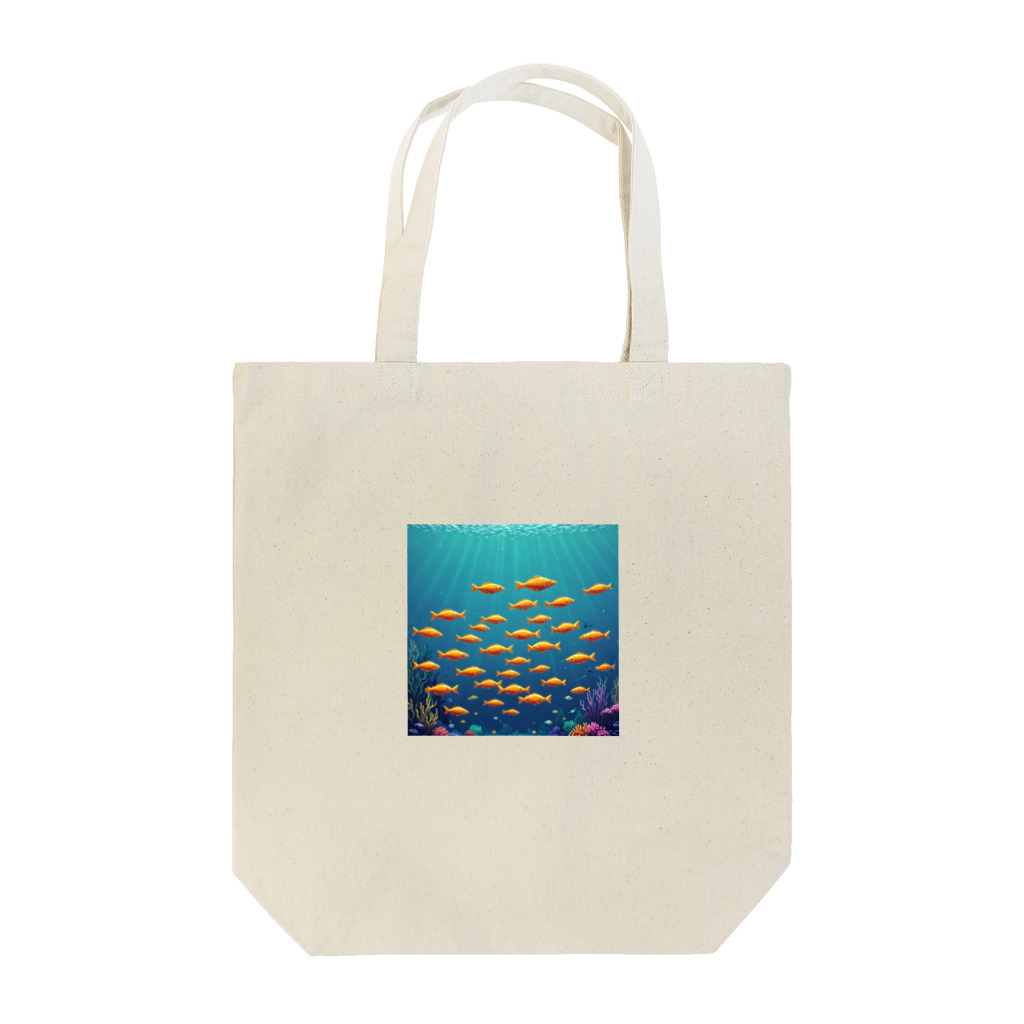 takekoputaの海中を泳ぐ魚のひれ Tote Bag