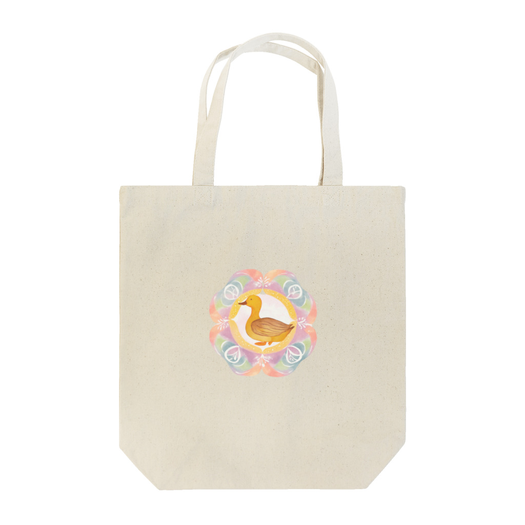 パステル夢アート・まんだらやのパステル夢アート鴨comoちゃん Tote Bag