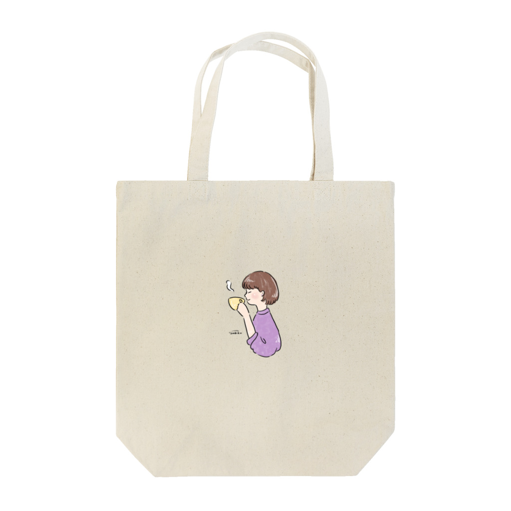 Sakikoのほっとひと息つく女の子　紫芋 Tote Bag