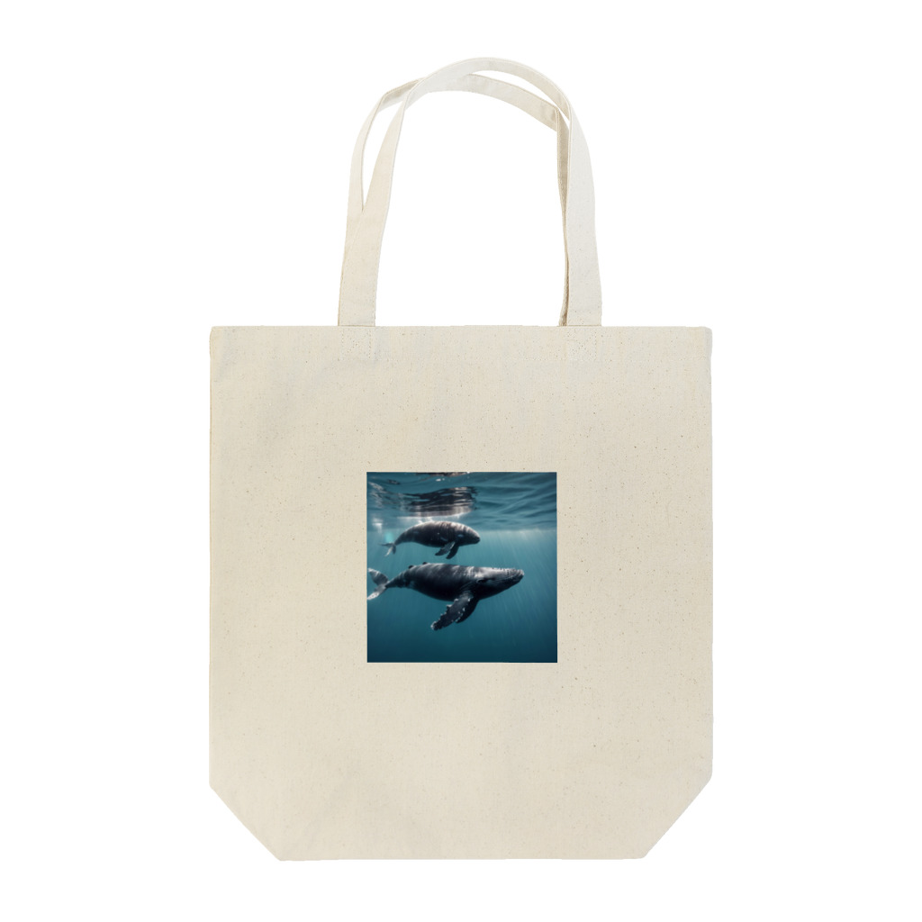 tozaki5573のクジラの親子 Tote Bag