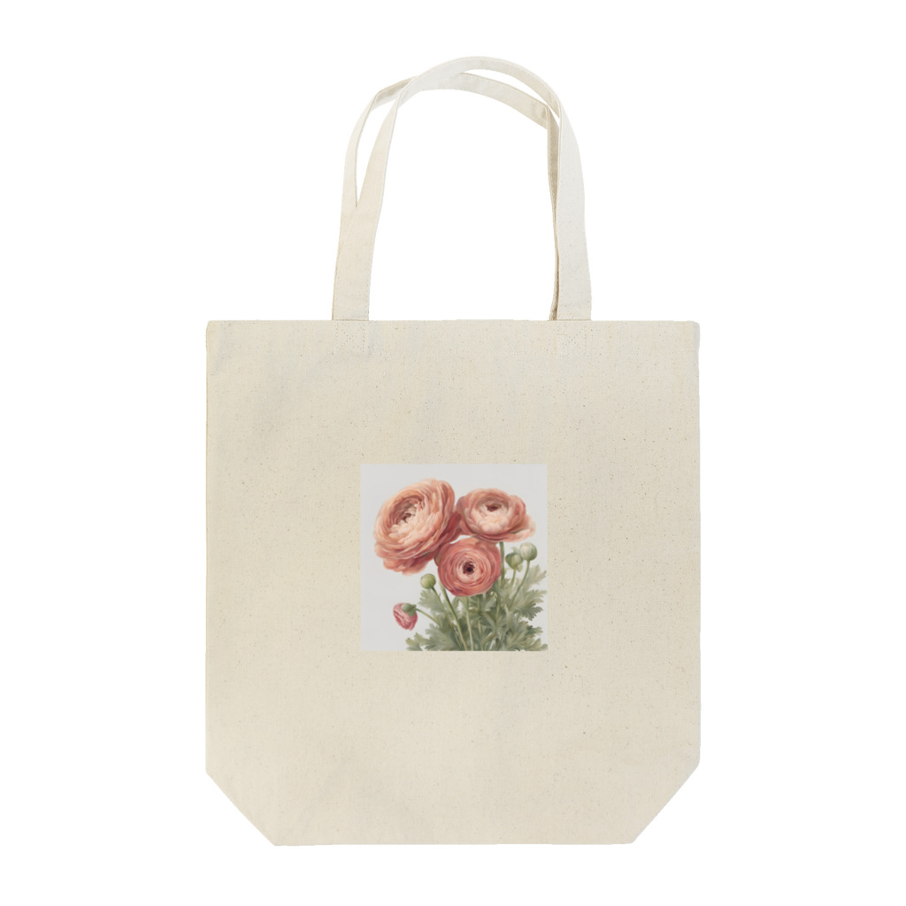 teatimeのピンクのラナンキュラス Tote Bag