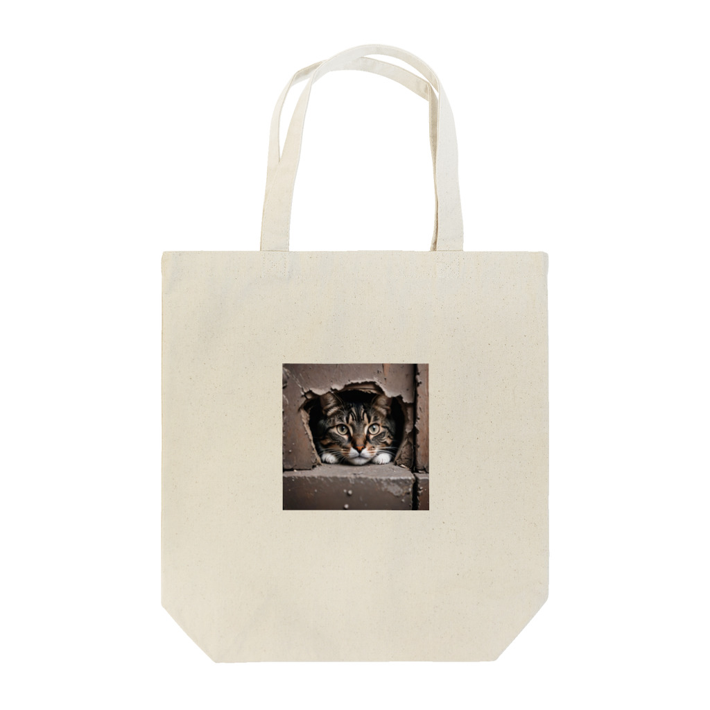 jaguar3の隙間からこんにちは猫 Tote Bag