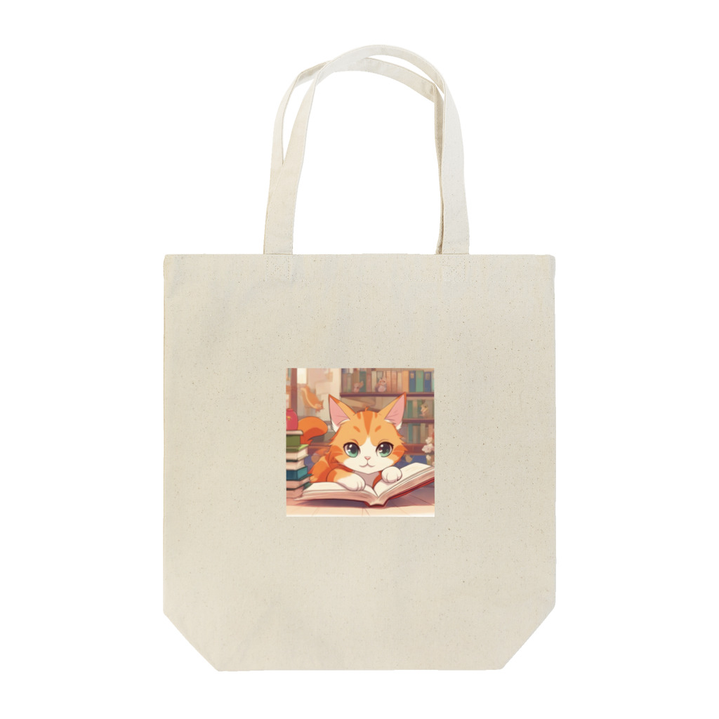 星パンダショップのほんよみかんねこ Tote Bag