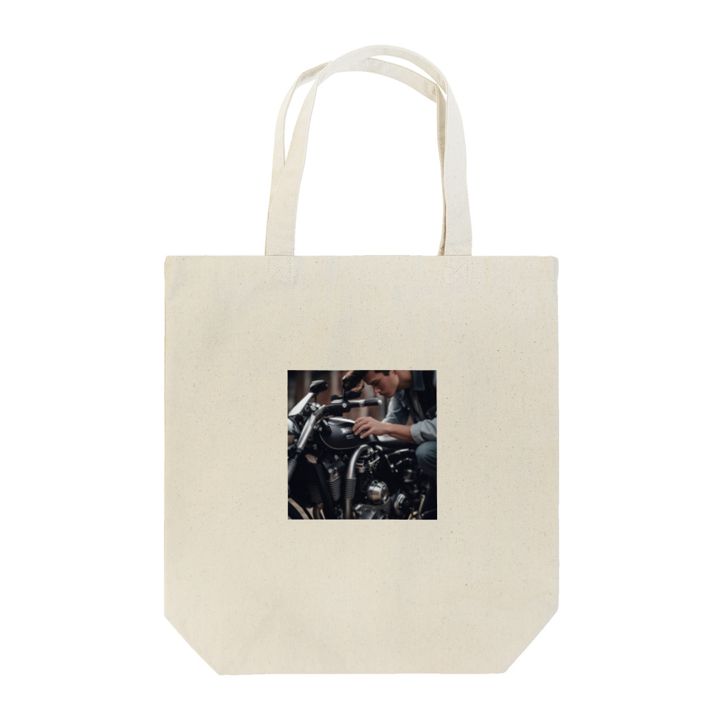 GROUND-WORKSのバイク整備 Tote Bag