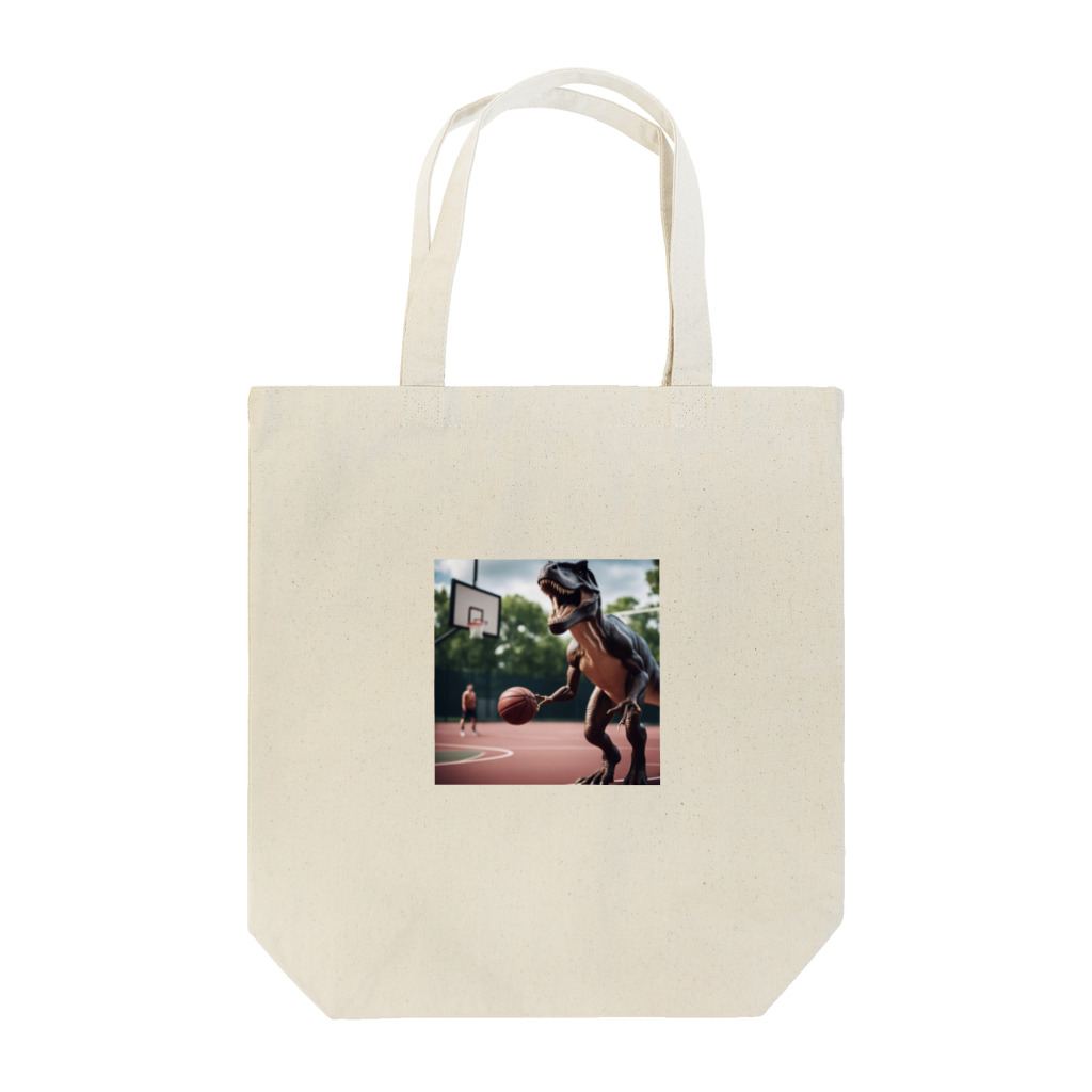 karakentobiuoch43のバスケティラノ Tote Bag