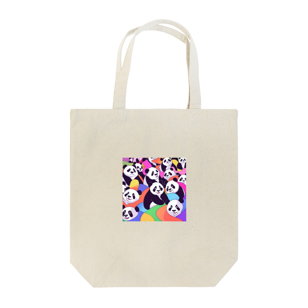 カラフルパンダズのカラフルパンダ大集合！ Tote Bag