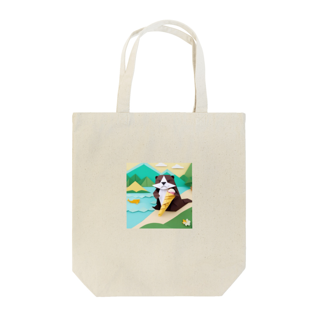 yumiceのice meets オリガミカワウソ Tote Bag