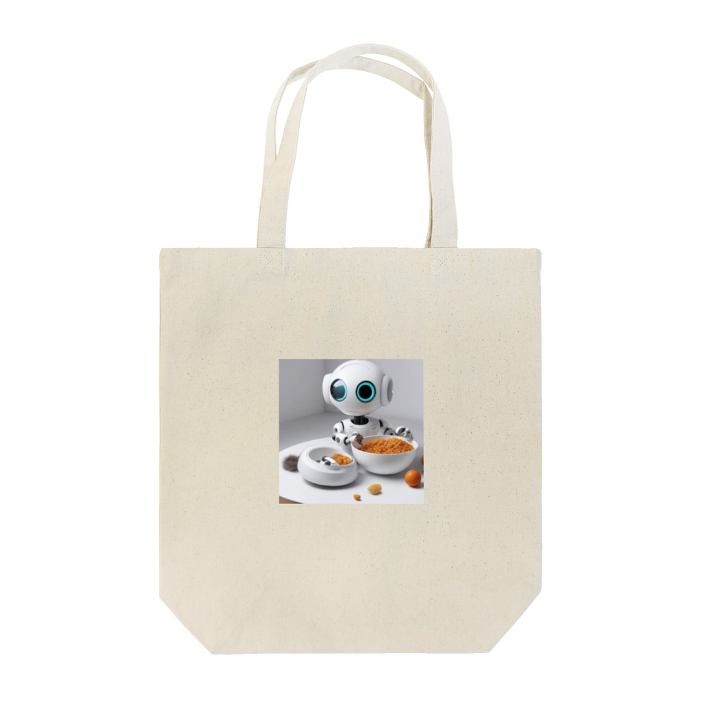 d-design-labのごはん食べてるロボ Tote Bag