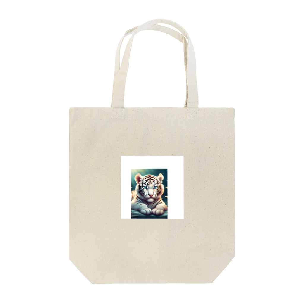 rentorataの可愛いホワイトタイガー Tote Bag