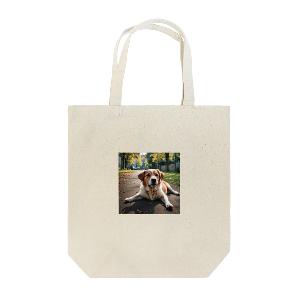 kokin0の足を広げて座る犬 Tote Bag