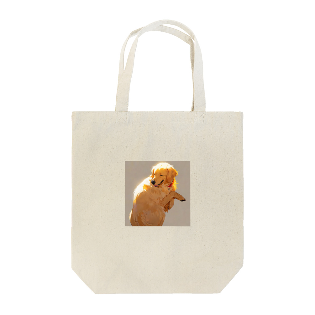 わんこ太郎のしょっぷの幸せそうに寝るゴールデンレトリバー Tote Bag