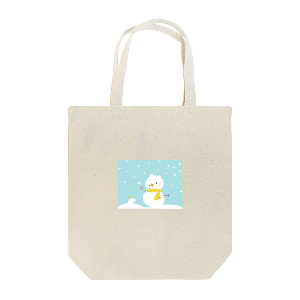 8くまさん。のおみせ。の雪だるまくまさんとお友達 Tote Bag