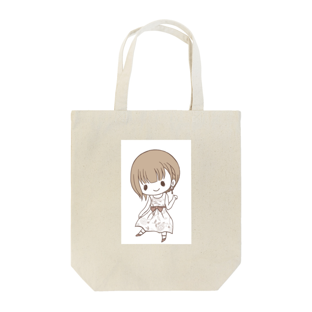 こんぺい塔の花柄ワンピの女性 Tote Bag