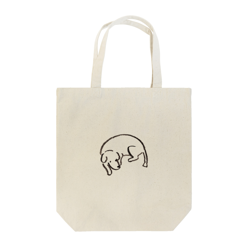 森のカミリオンの眠たそうなほそい犬 Tote Bag