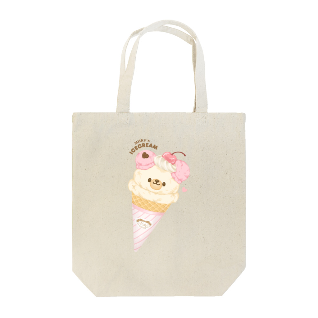 Milky'sのくまちゃんアイス🍓 Tote Bag