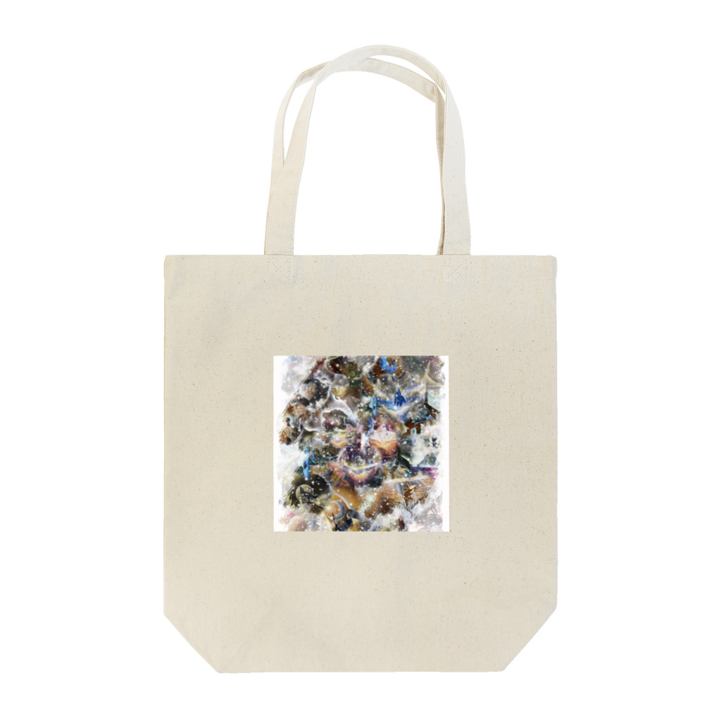 JUNGOonlyART 公式SHOPのオレンジカラーのピースデザイン Tote Bag