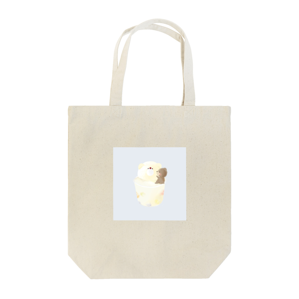 たゆたるのこいしたクマとカップアイス Tote Bag